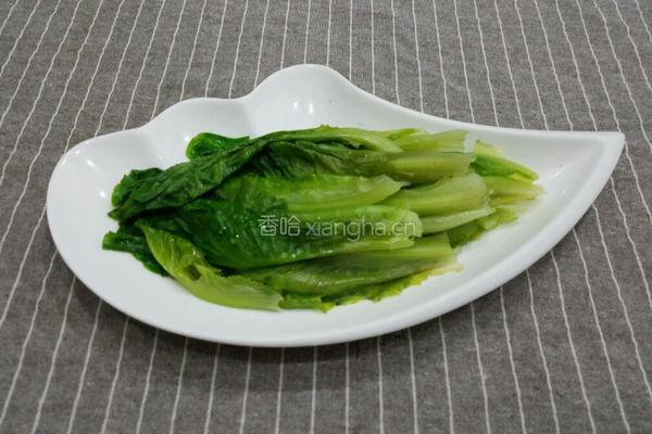 白灼生菜的做法图解4