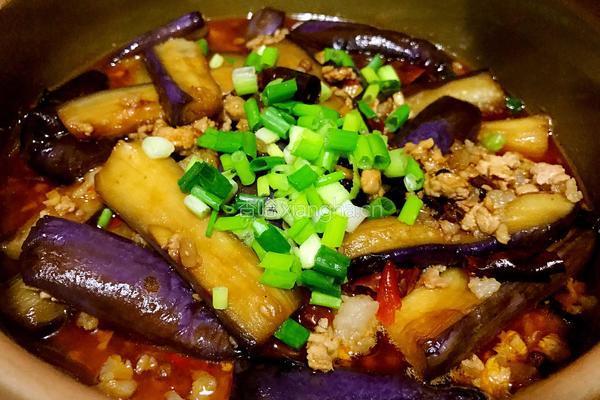 香辣肉末茄子煲的做法图解15