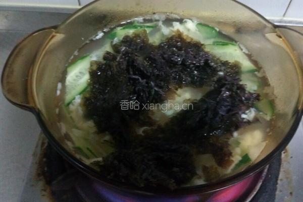 鸡蛋紫菜黄瓜汤的做法图解7