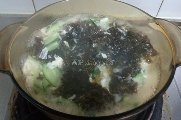 鸡蛋紫菜黄瓜汤的做法图解8