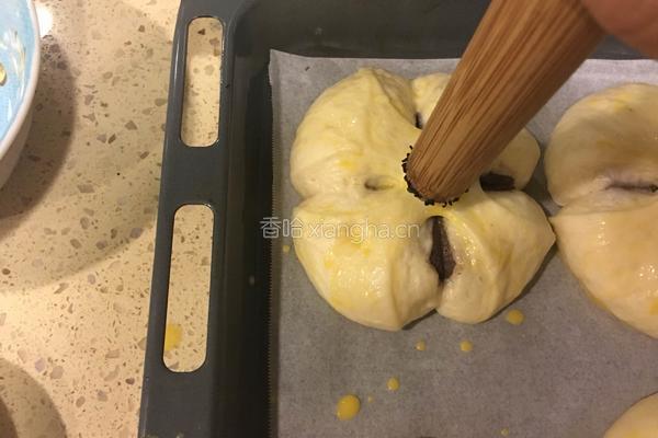 豆沙花朵面包的做法图解14