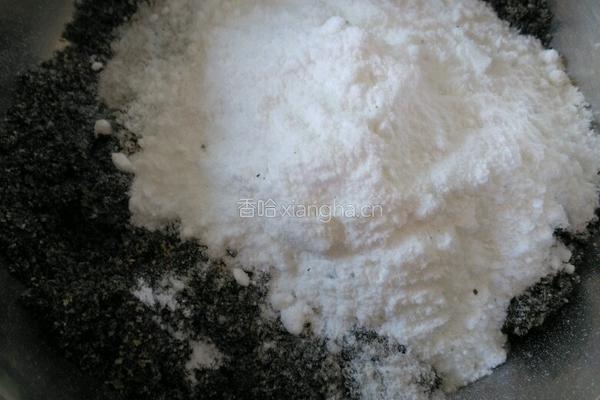 黑芝麻花生汤圆馅的做法图解3