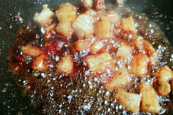 家常肉烧花菜的做法图解7