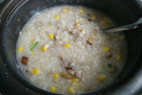 香菇玉米肉末粥的做法图解10