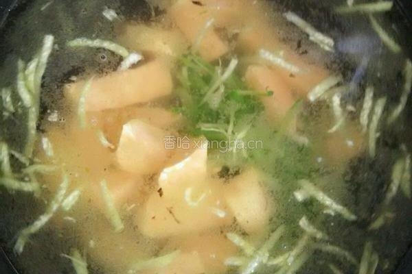 红薯萝卜面疙瘩汤的做法图解5