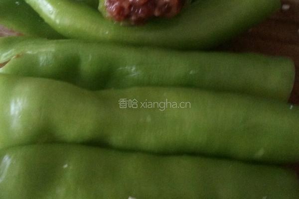 浇汤灌肉虎皮辣椒的做法图解7