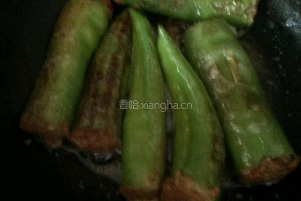 浇汤灌肉虎皮辣椒的做法图解14