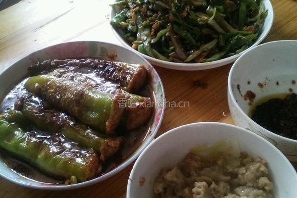 浇汤灌肉虎皮辣椒的做法图解19