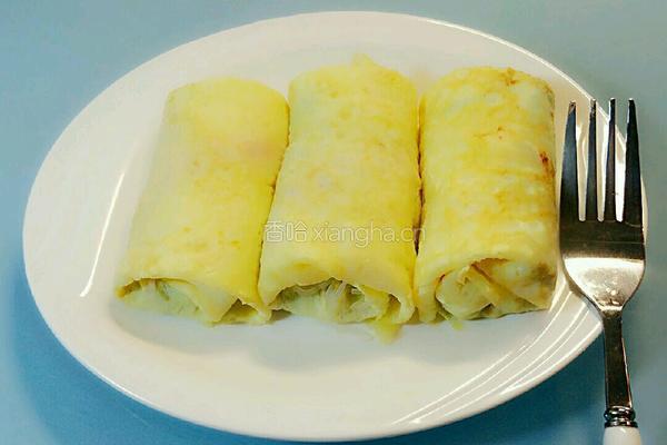 菠菜粉丝火腿鸡蛋卷的做法图解9