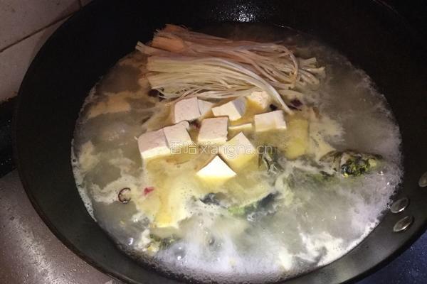 黄鸭叫豆腐浓汤的做法图解7