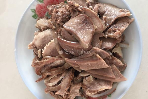小炒猪舌的做法图解2