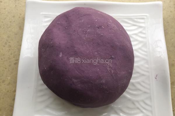 芝麻红豆馅紫薯饼的做法图解5