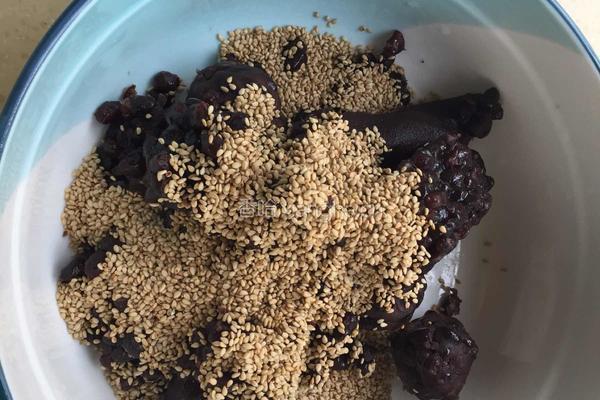 芝麻红豆馅紫薯饼的做法图解7