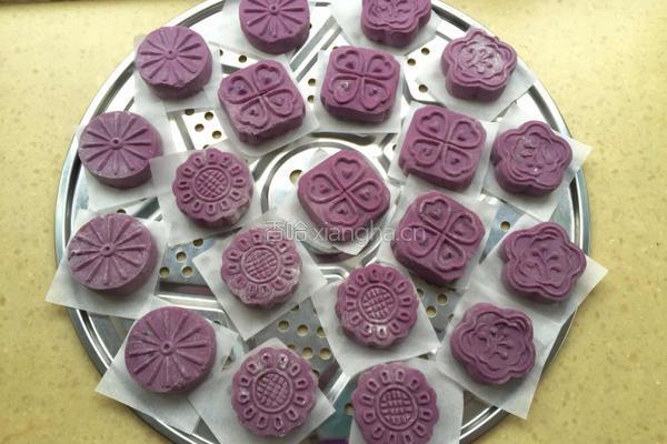 芝麻红豆馅紫薯饼的做法图解14