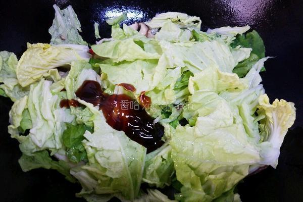 香菇炒白菜叶的做法图解9