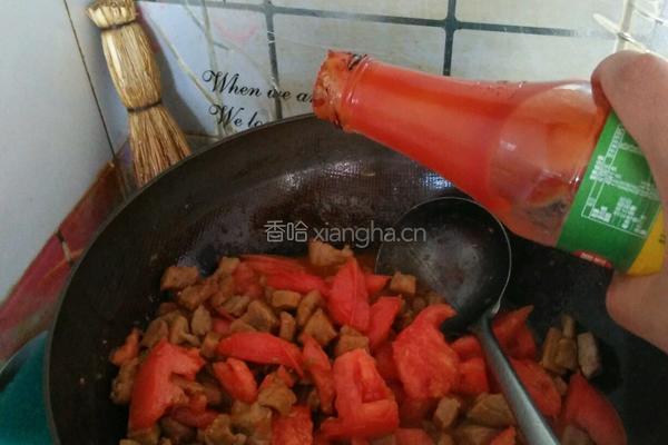 牛肉炒西红柿子的做法图解4