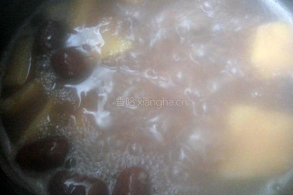 红豆红枣红薯小米粥的做法图解8