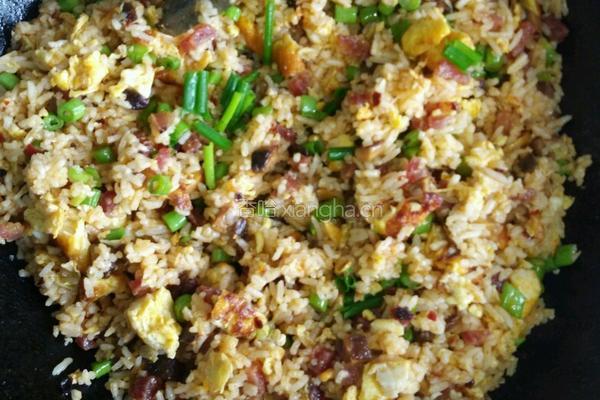 腊味彩疏炒饭的做法图解16