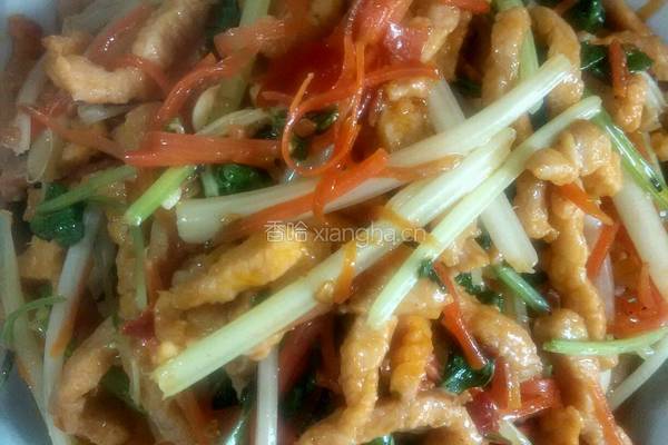 芹菜胡萝卜肉丝的做法图解9
