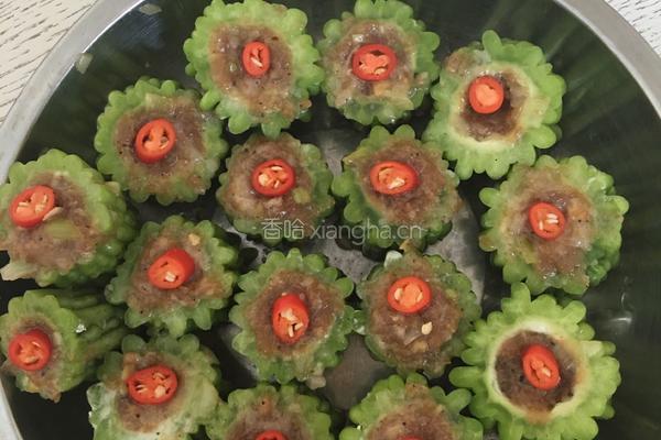 苦瓜酿肉的做法图解5