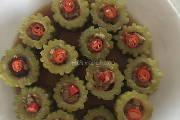 苦瓜酿肉的做法图解6