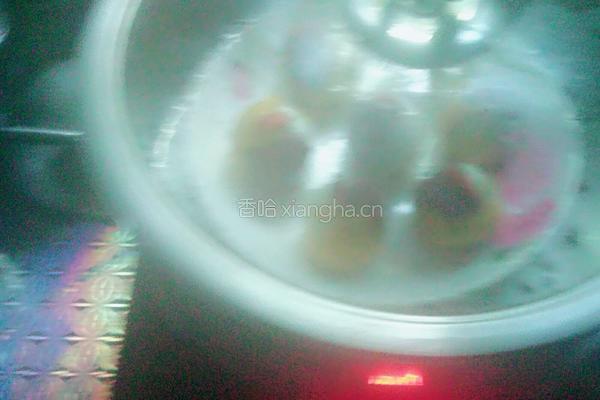 蒸三彩琉璃汤圆的做法图解13