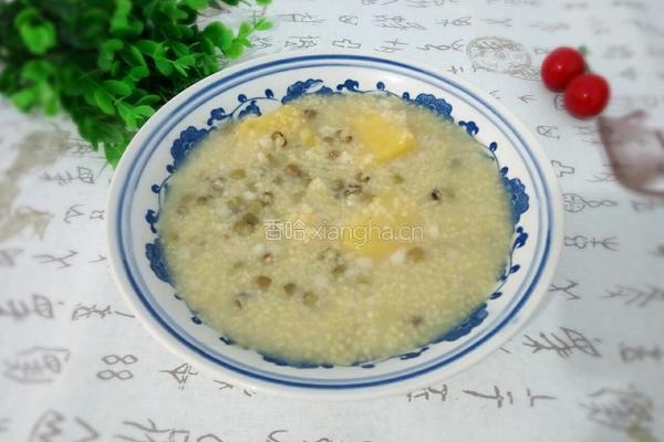 绿豆麦仁小米红薯粥的做法图解11