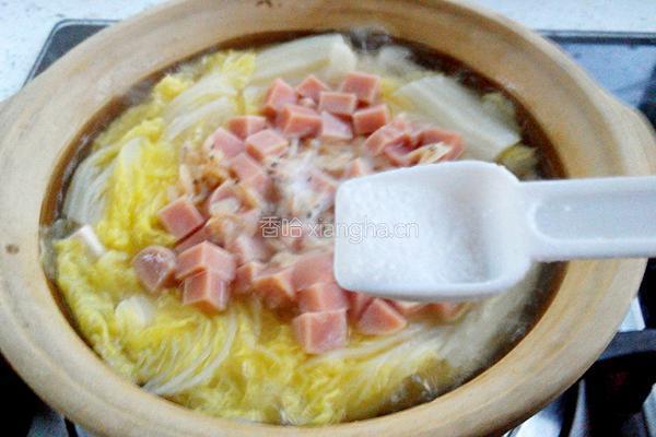 白菜豆腐煲的做法图解12