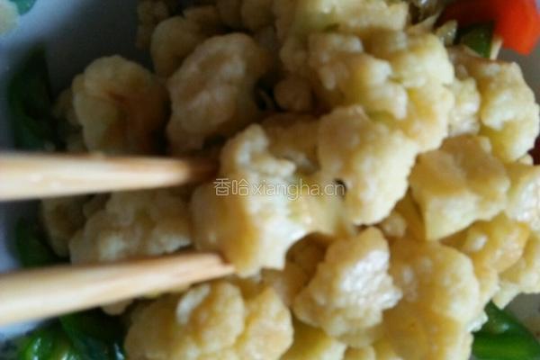 素炒花菜的做法图解8