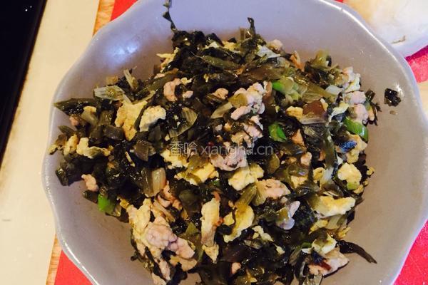 雪菜鸡蛋饼的做法图解4