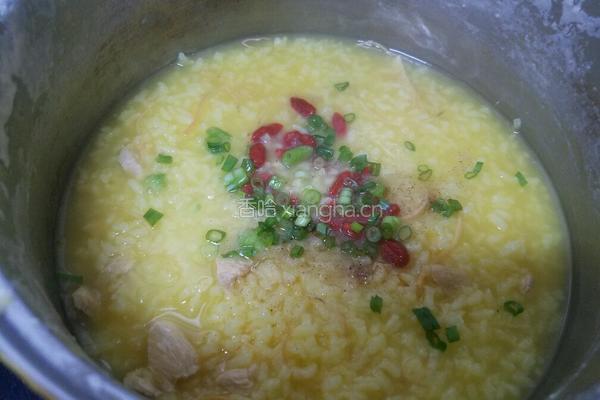 虫草花枸杞鸡肉粥的做法图解7