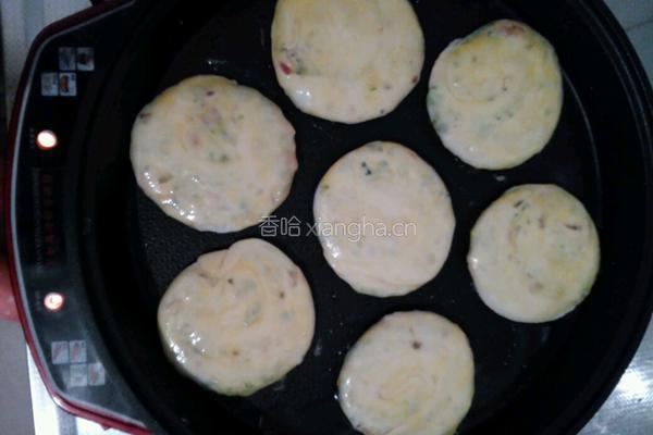黄金葱花火腿饼的做法图解11