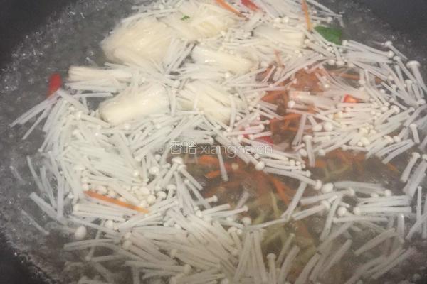 金针菇海蛎汤的做法图解5
