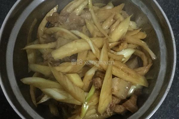 茭白丝炒肉丝的做法图解5