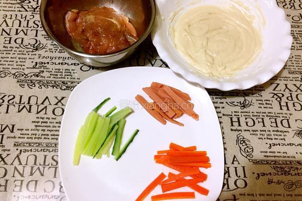 蔬菜鸡肉卷的做法图解8