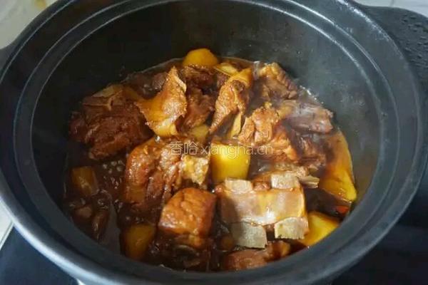 土豆烧排骨的做法图解9