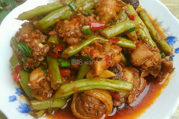 四季豆烧鸡的做法图解13