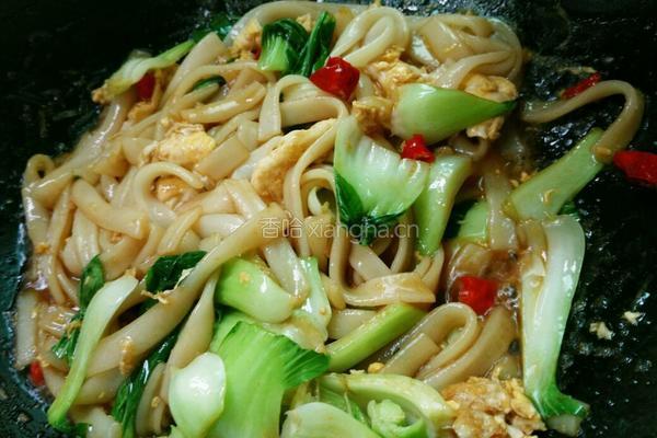 青菜鸡蛋炒河粉的做法图解9