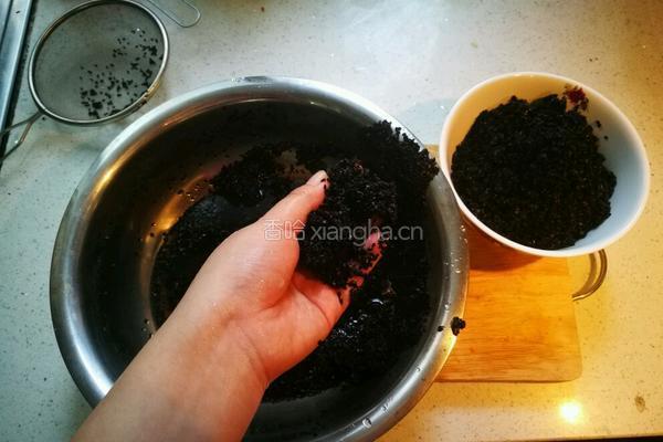 黑芝麻馅料的做法图解4