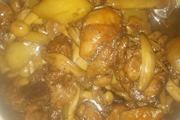 红烧海鲜菇鸡腿肉