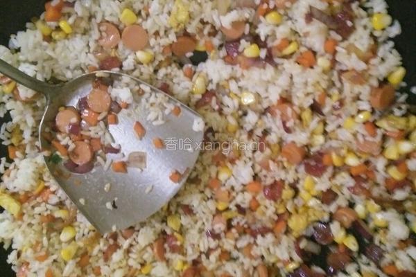 七彩炒饭的做法图解8