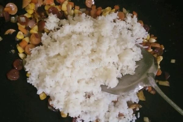 七彩炒饭的做法图解7
