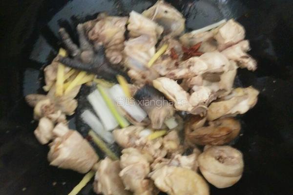 干豆角炒小鸡贴面饼的做法图解4