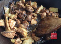 红烧土鸡茄子皮带面的做法图解9