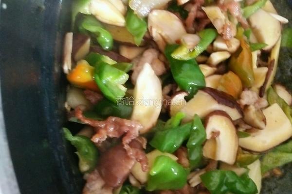 青椒炒火腿的做法图解4