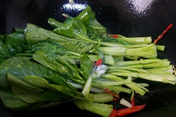 清炒菜心的做法图解8