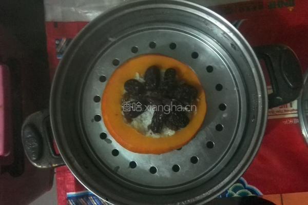 糯米红枣南瓜饭的做法图解2