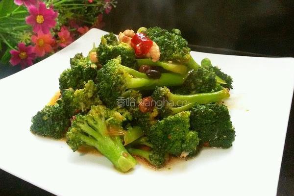  豆豉炝炒西兰花的做法图解10