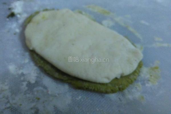 抹茶双色馒头的做法图解6
