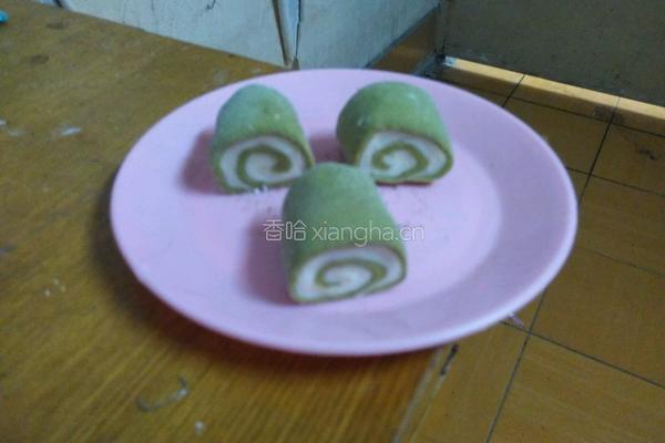 抹茶双色馒头的做法图解11